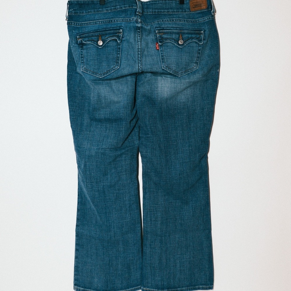 Levi's Jeans Women's Flare 542 Flap Pockets Blue Pants Actual 42x31